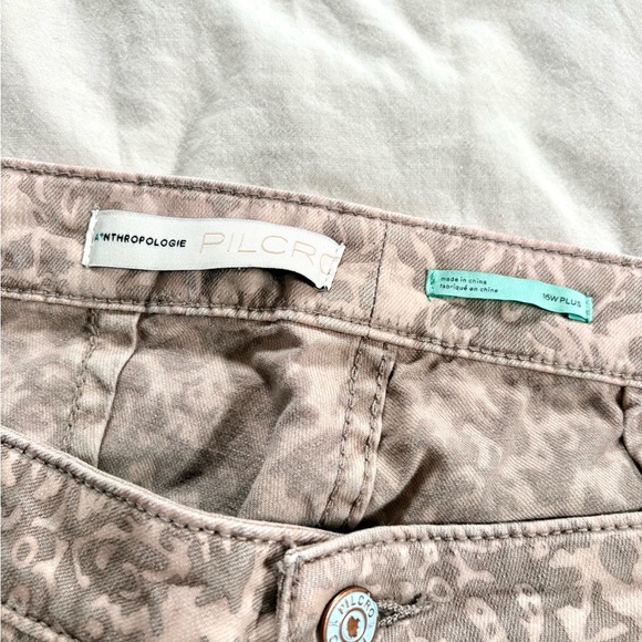 Pilcro Anthropologie Flocked High Rise “Leggings” size 16W - Picture 4 of 9